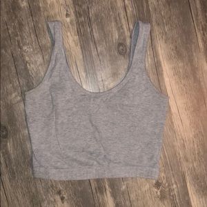 Gray Forever 21 Crop Top